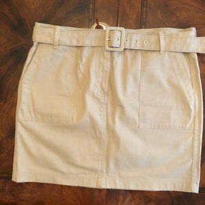 NWT WHBM Khaki Mini Skirt
